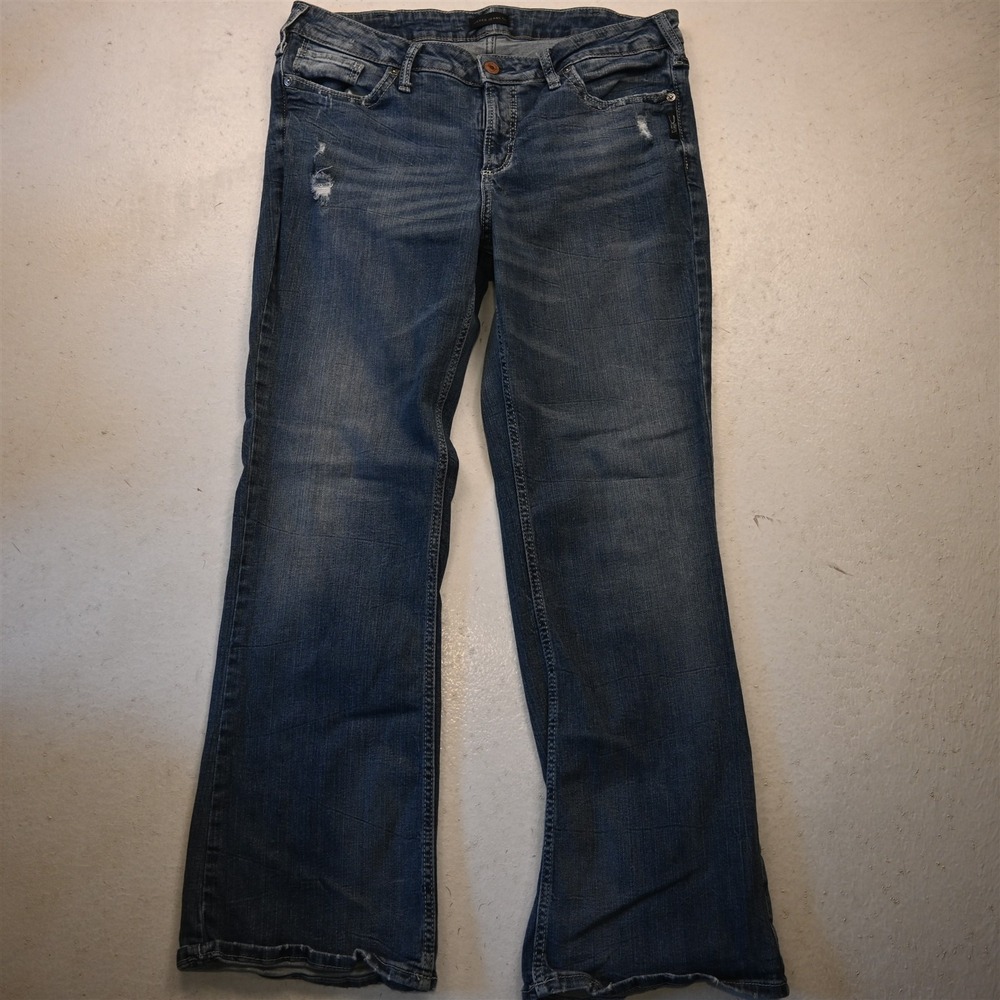 Silver Jeans 16 High Rise Suki Bootcut Medium Stretch Denim Womens Jeans